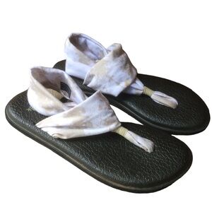Sanuk Yoga Mat Sling 2 Prints Flip Flops Sandals Size 7